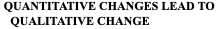 quantitative
                                                      changes lead to
                                                      qualitative
                                                      change